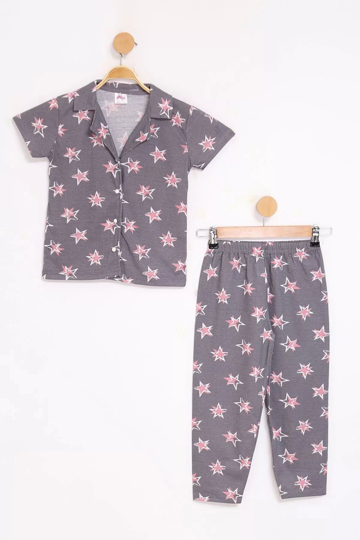 4-13 Age Children's Pajama Set Açıkgri - 403.1287.