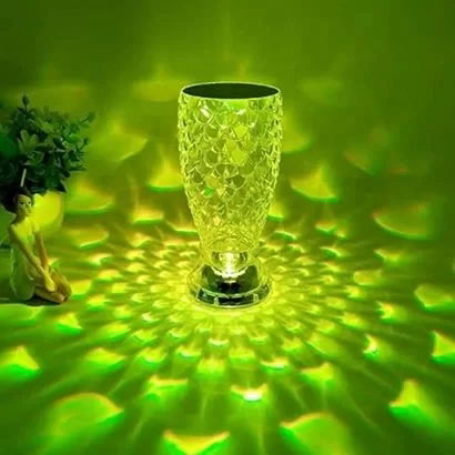 Tufeyo Fish Strainer Model Usb Charging Controlled Table Top Crystal Acrylic Led With 16 Different Light Modes