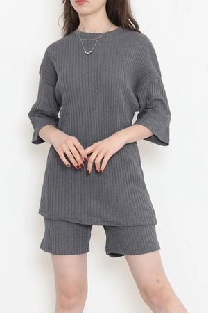 Crew Neck Shorts Set Anthracite - 11552.1567.