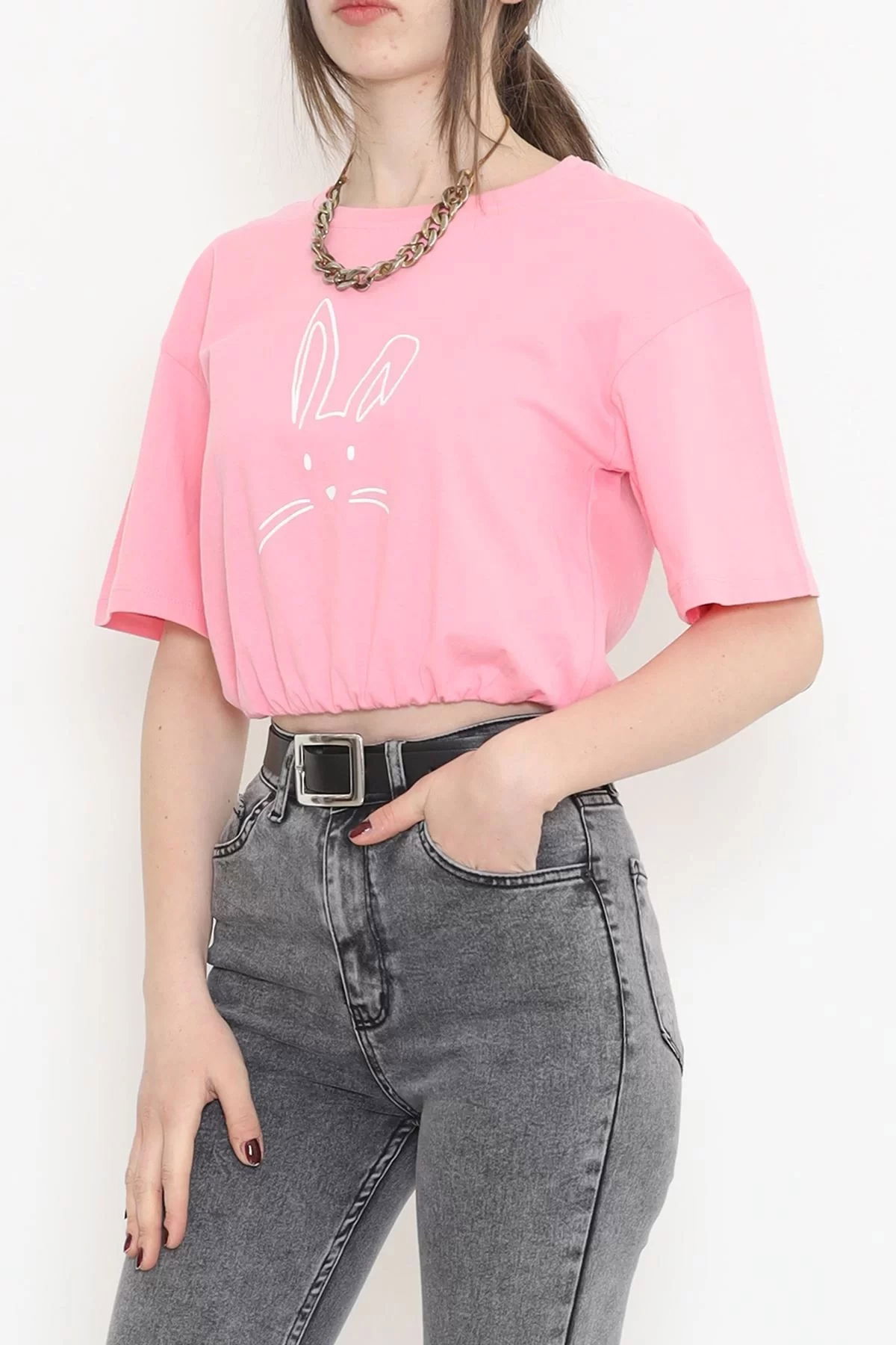 T-shirt with elastic waist Pink - 16546.1567.