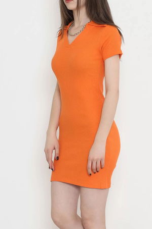 Camisole Polo Collar Dress Orange - 15273.1567.