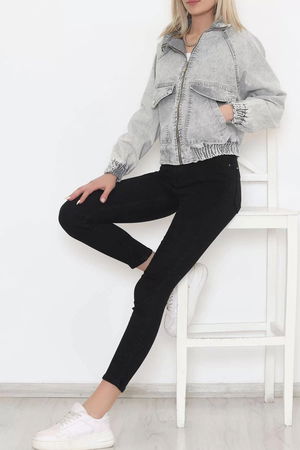 Silvery Denim Jacket Gray - 1432.1367.