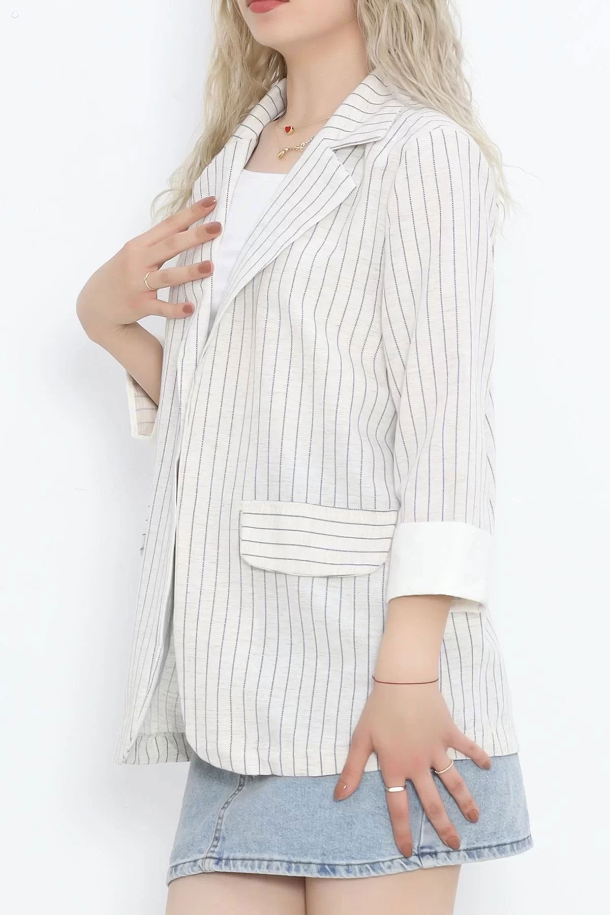 Striped Linen Jacket Taslaci - 1023.1247.