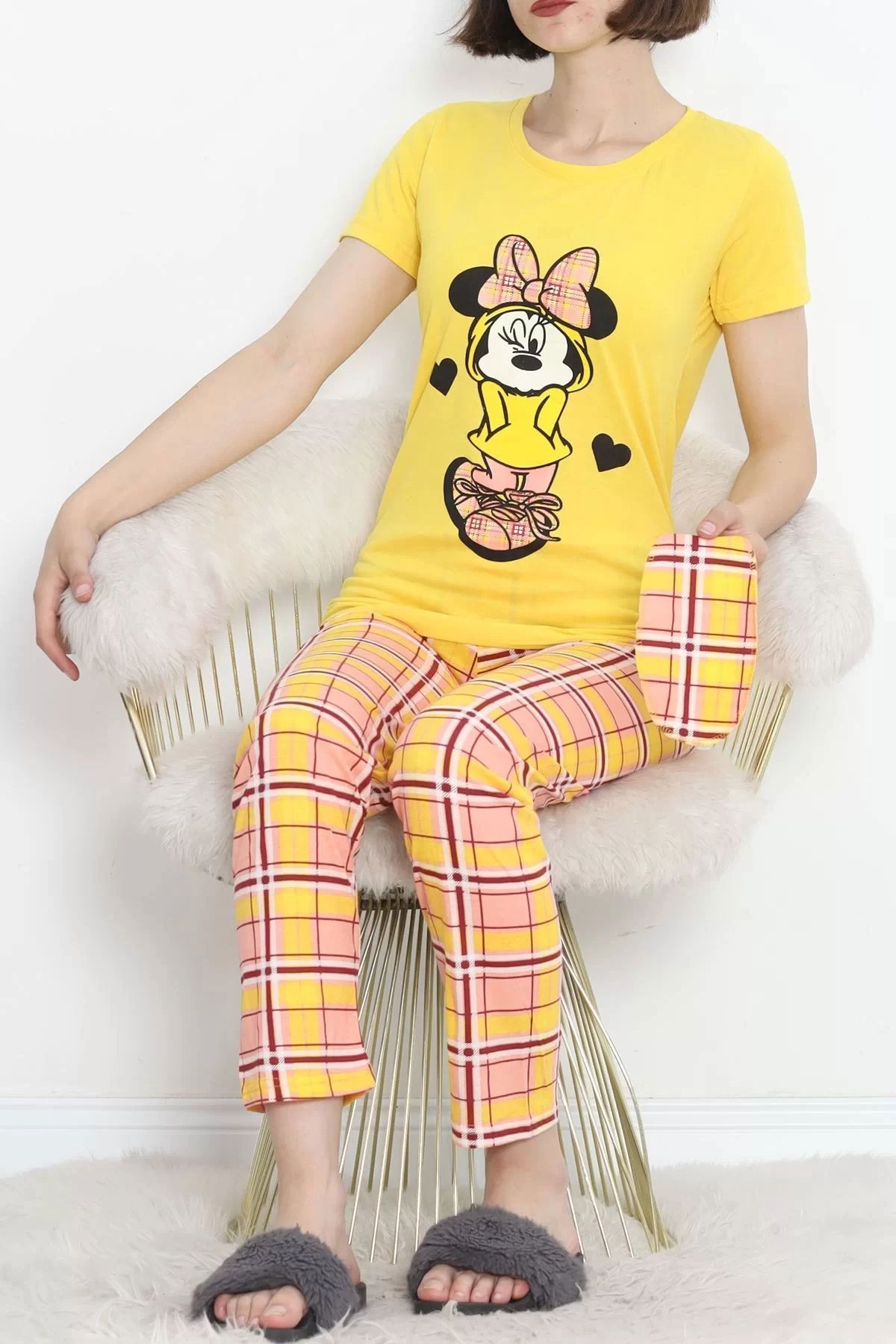 Patterned Pajama Set Yellow - 18735.1567.