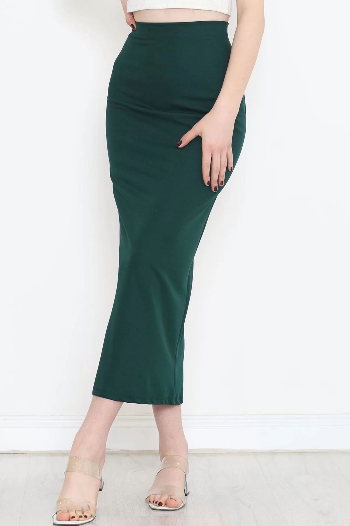 Scuba Fabric Pencil Skirt Emerald - 20253.1778.