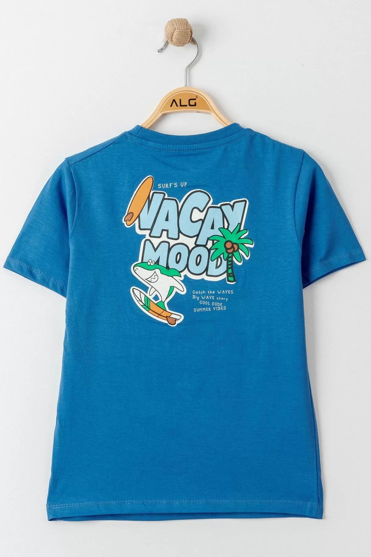 3-7 Years Printed Men's T-Shirt Indigo - 224239.1576.