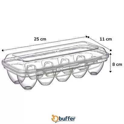 Tufeyo 10 Compartment Egg Storage Box with Locking Lid Yu110