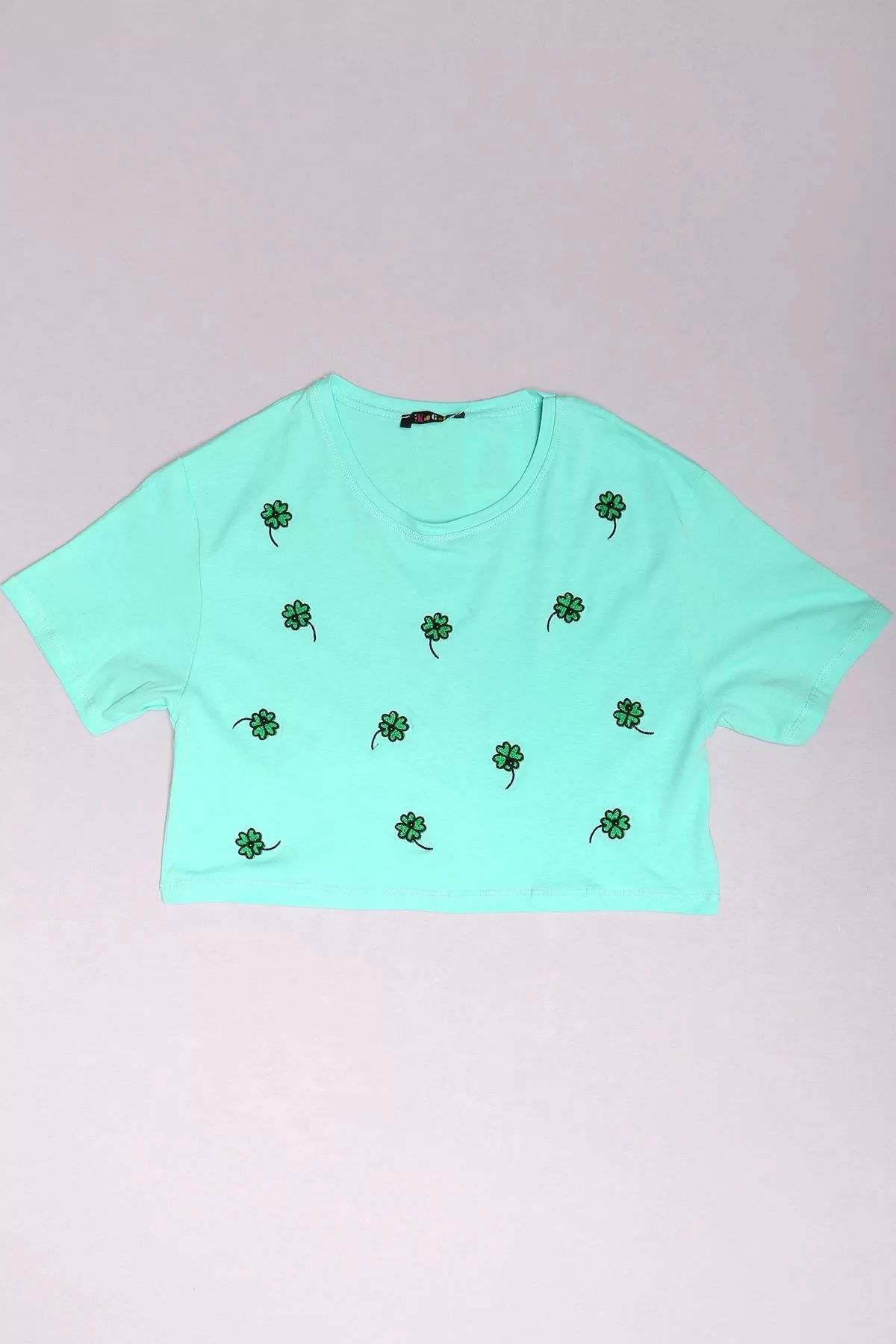 10-16 Years Embroidered Kids T-Shirt Mint - 17790.1567.