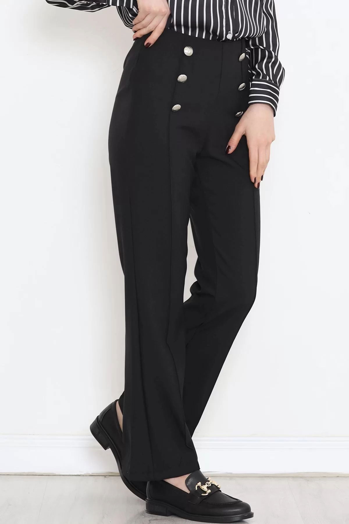 Chimali Button Detailed Pants Black - 20864.683.