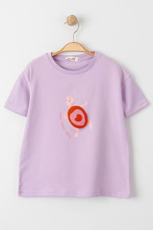 3-7 Years Printed Kids T-Shirt Lilac - 624645.1576.