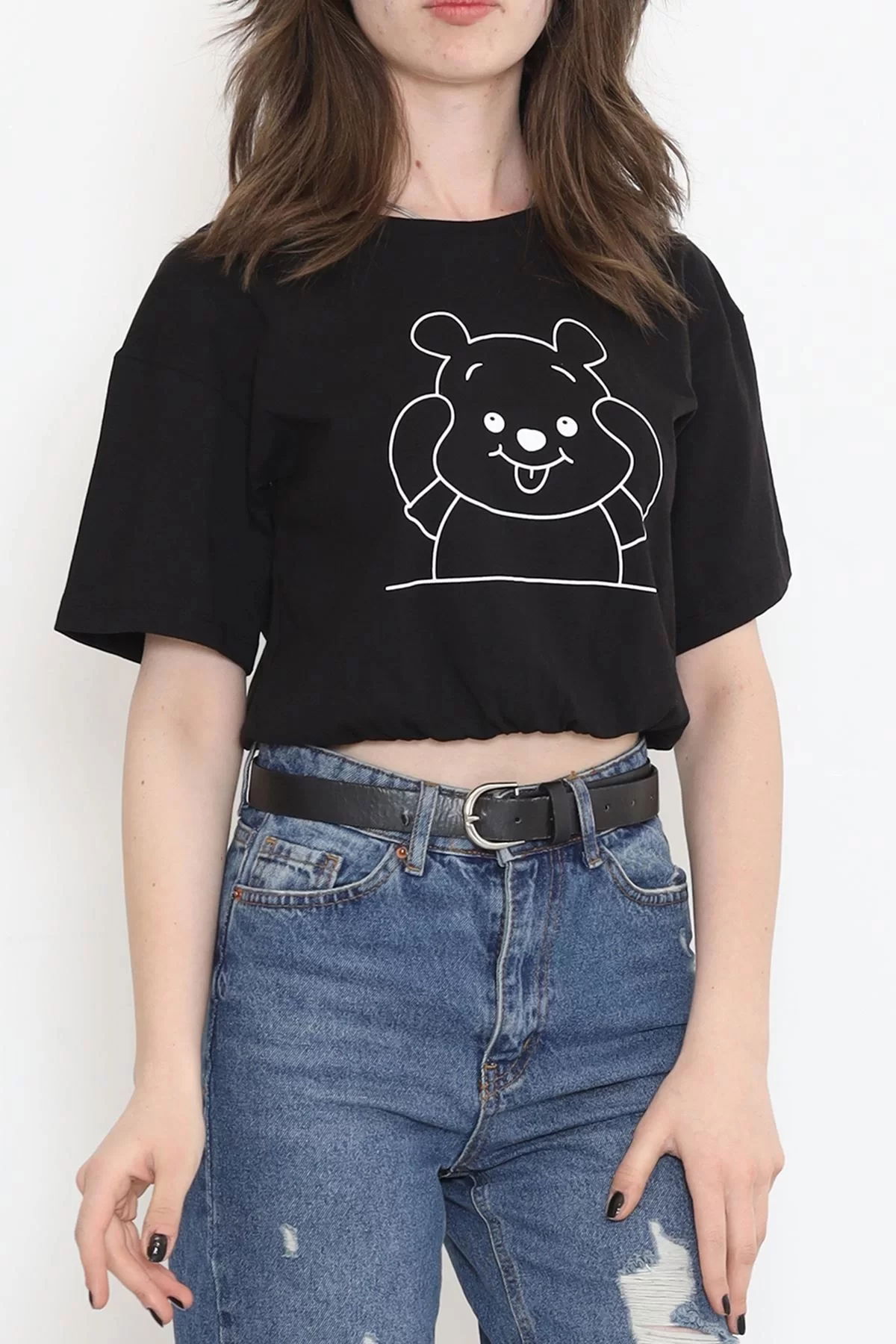 T-shirt with Elastic Waistband Black - 16541.1567.