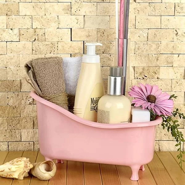 Tufeyo Decorative Mini Bathtub Shaped Multipurpose Bathroom Organizer Basket