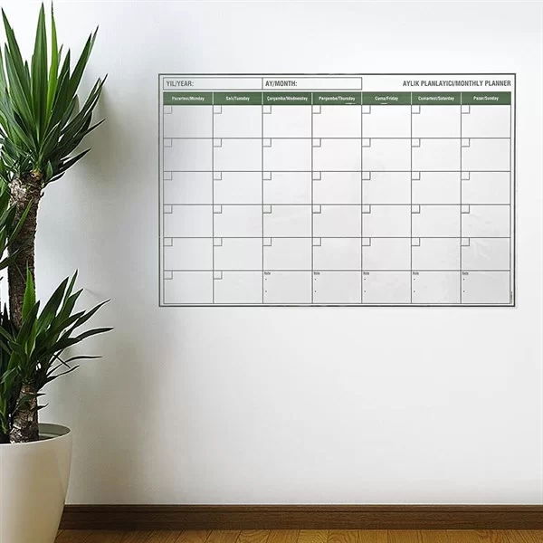 Tufeyo Magnetic Adhesive One Month Program Planner Calendar 85x56 Cm