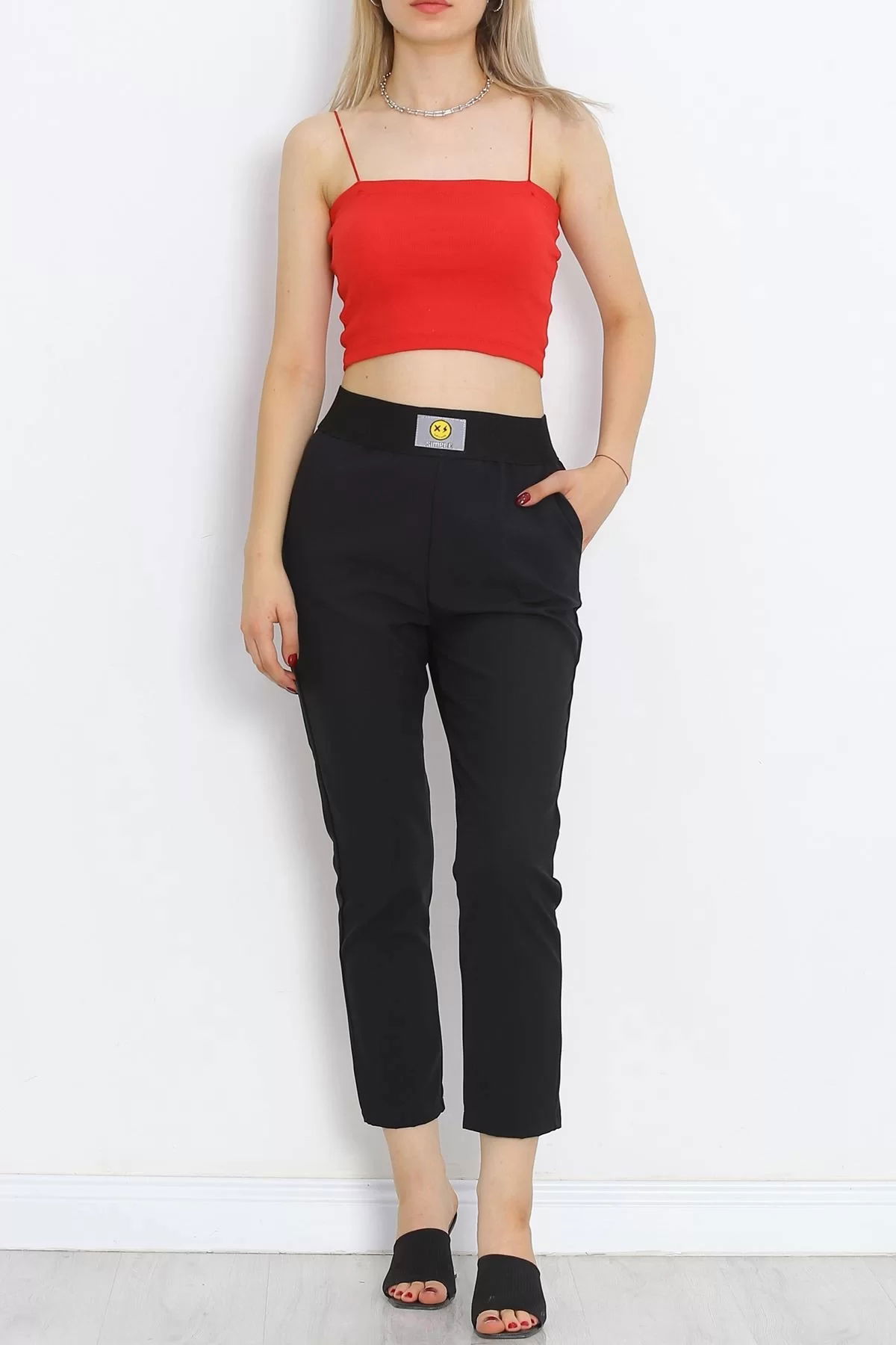 Elastic Waist Pants Black - 20878.683.