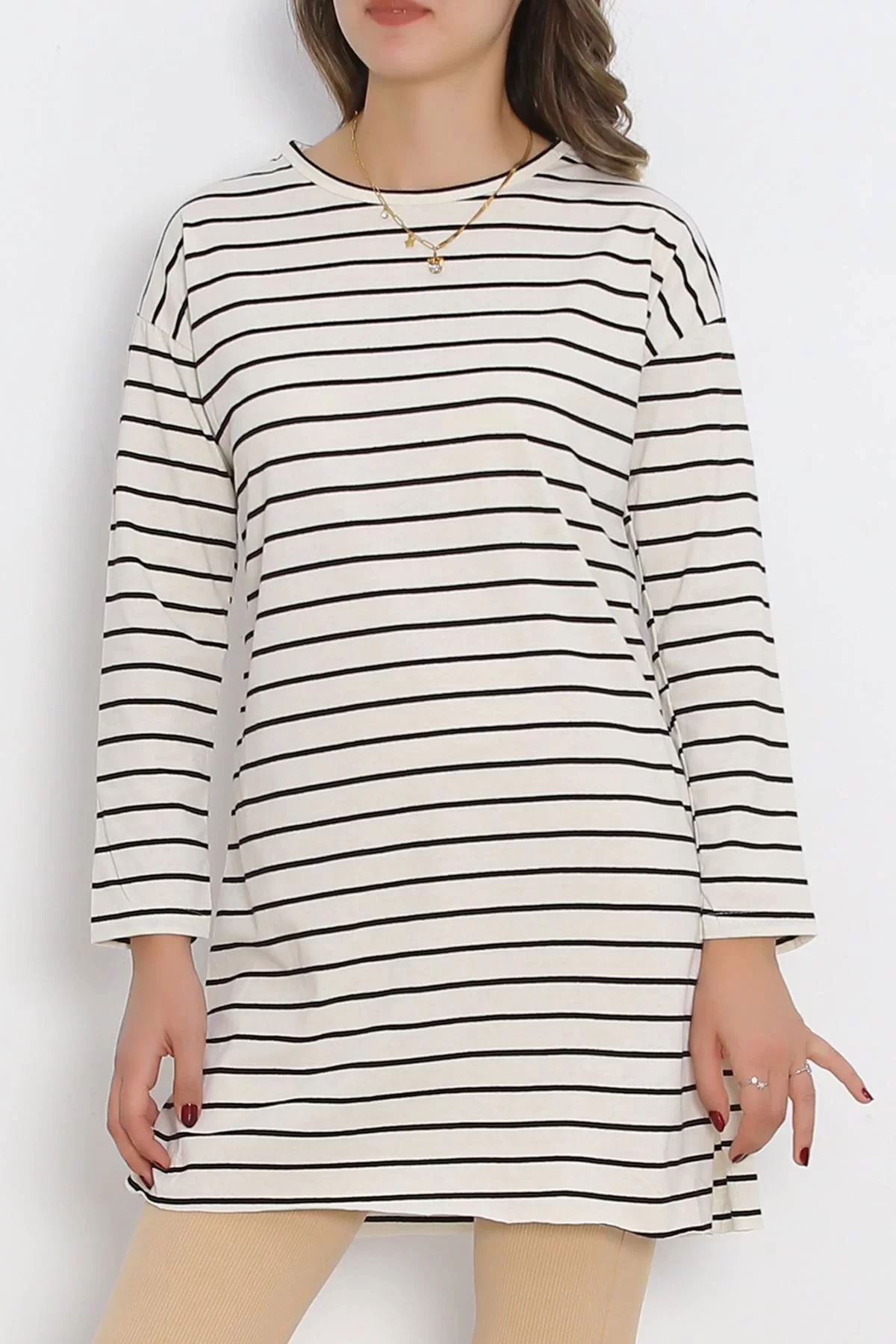 Striped Tunic Ecru - 11313.1567.