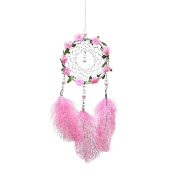 Tufeyo Handmade Feather and Led Lighted Decorative Hanging Dreamcatcher