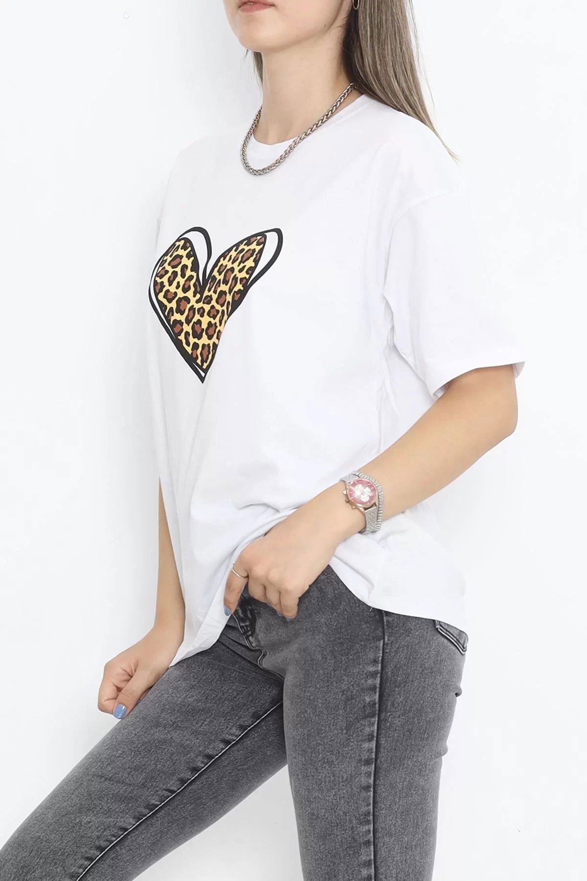 Printed Crew Neck T-shirt White - 16509.1567.