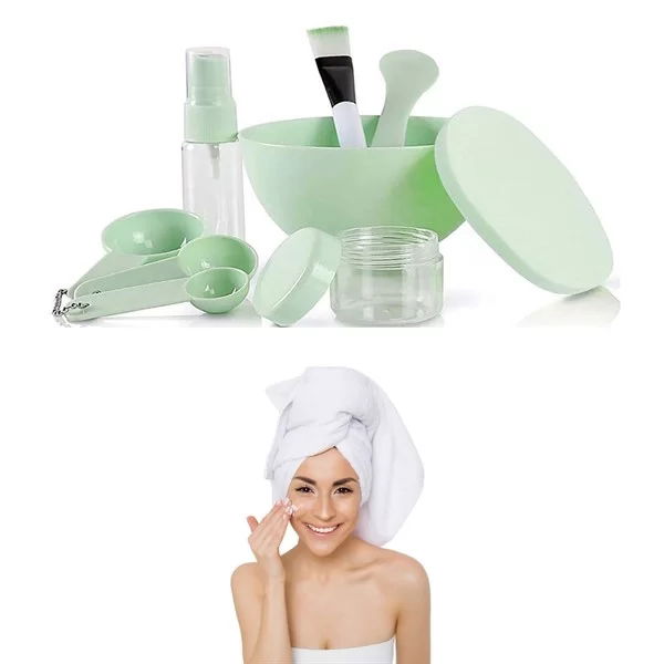 Tufeyo DIY Face Mask Mixing Tool Set , 9 Piece Diy Face Mask Prep Container Set