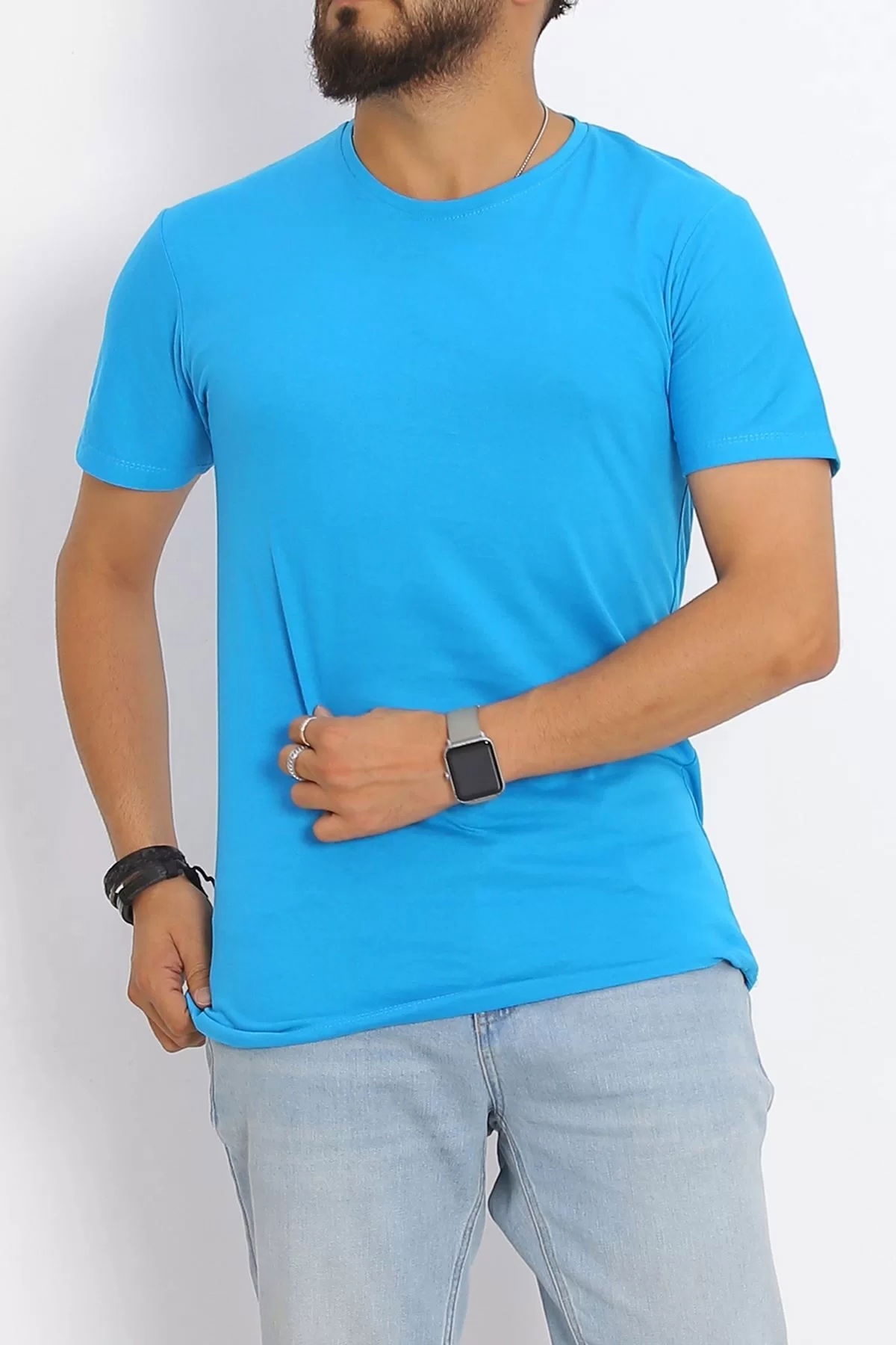 Crew Neck T-shirt Blue - 17384.1778.