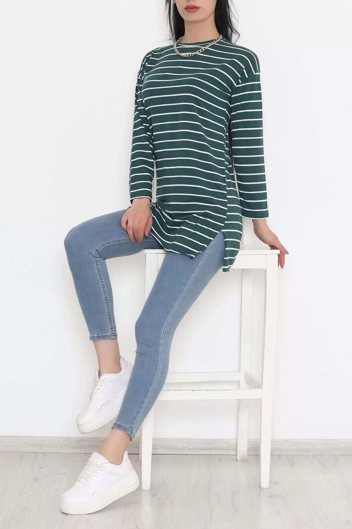 Striped Tunic Dark Green - 11313.1567.