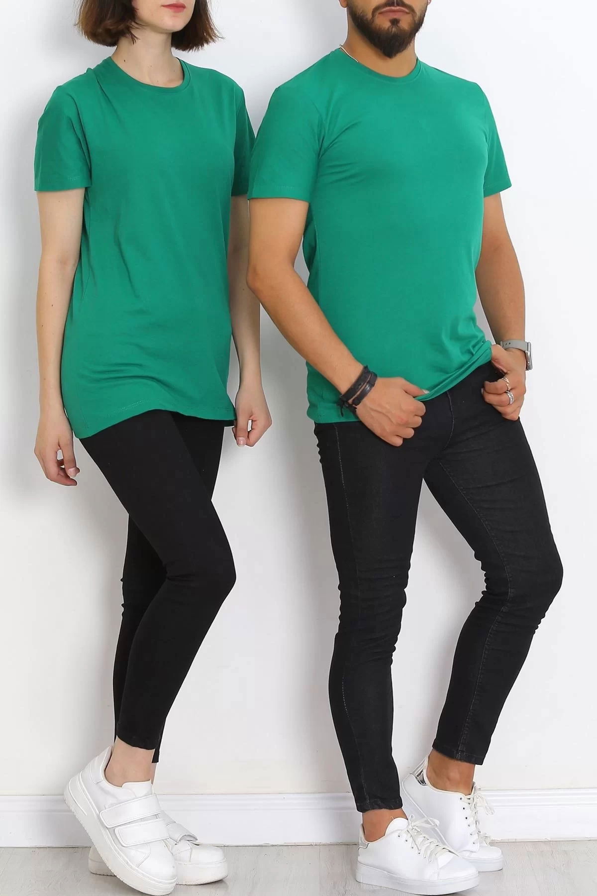 Crew Neck T-shirt Dark Green - 17384.1778.