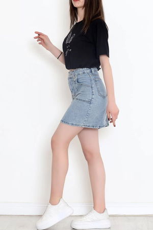 T-shirt with Elastic Waistband Black - 16546.1567.