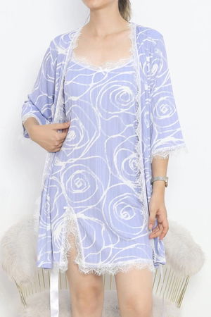 Printed Pegasus Pajama Set Light Blue - 747.1287.