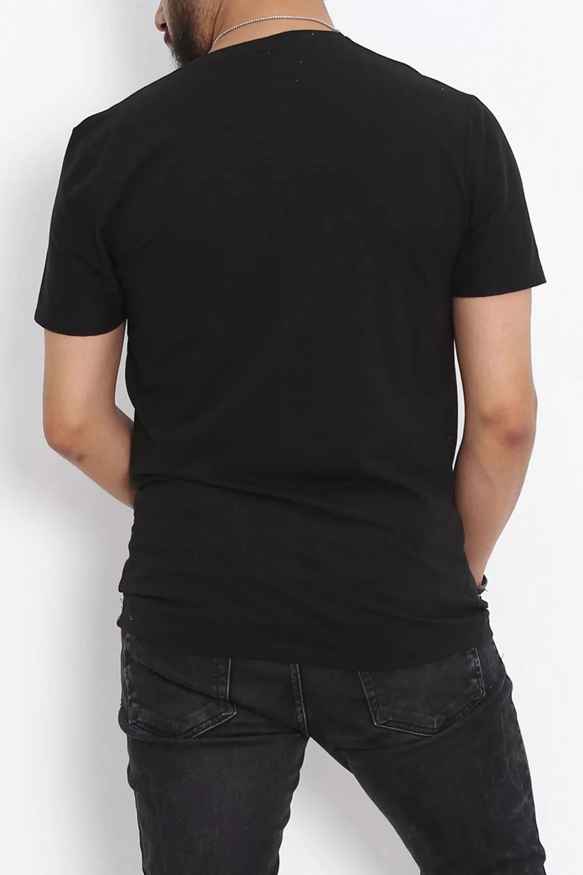 Printed Men's T-shirt Black - 20407.1778.