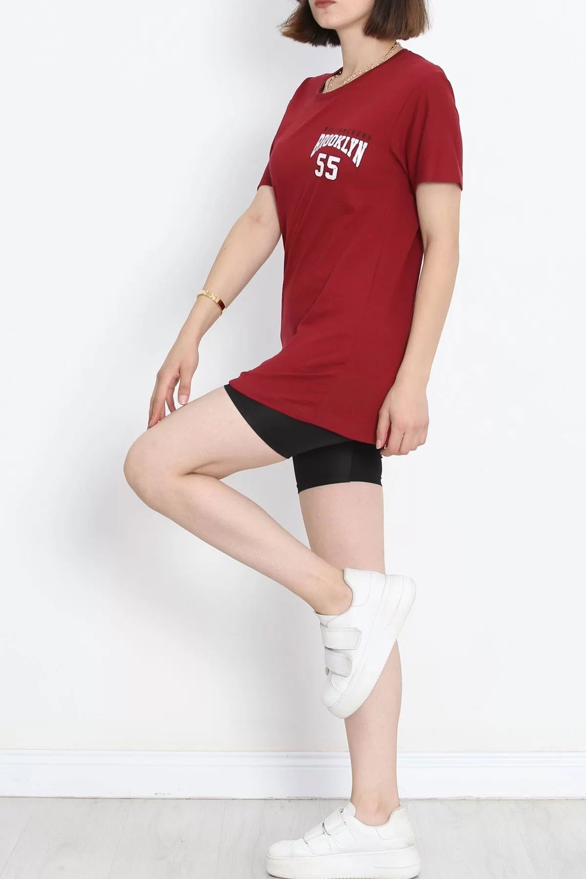 Printed T-shirt Burgundy - 17381.1778.