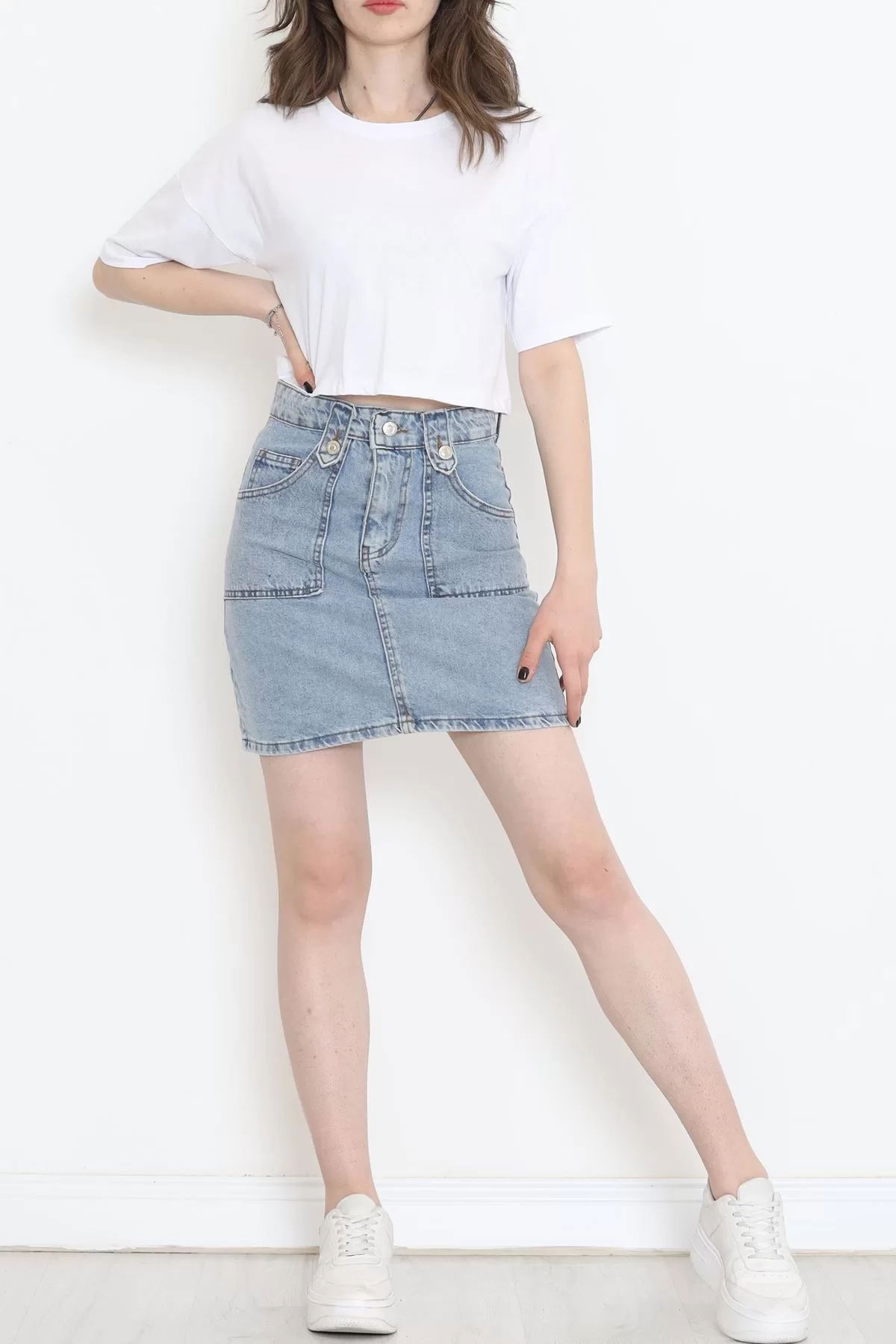 Single Jersey Crop T-shirt White - 1111.1567.