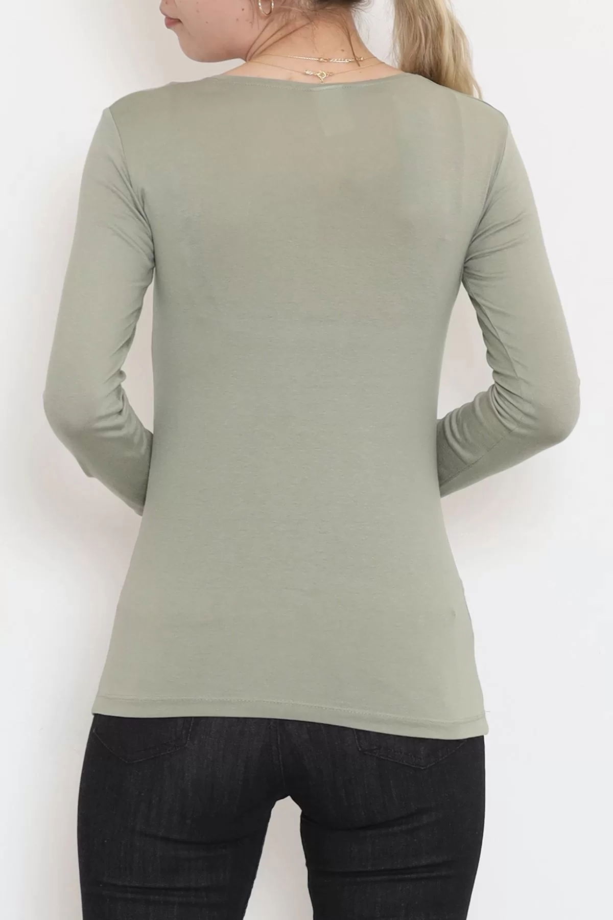 Long Sleeve Viscose Body Olive - 18551.1778.