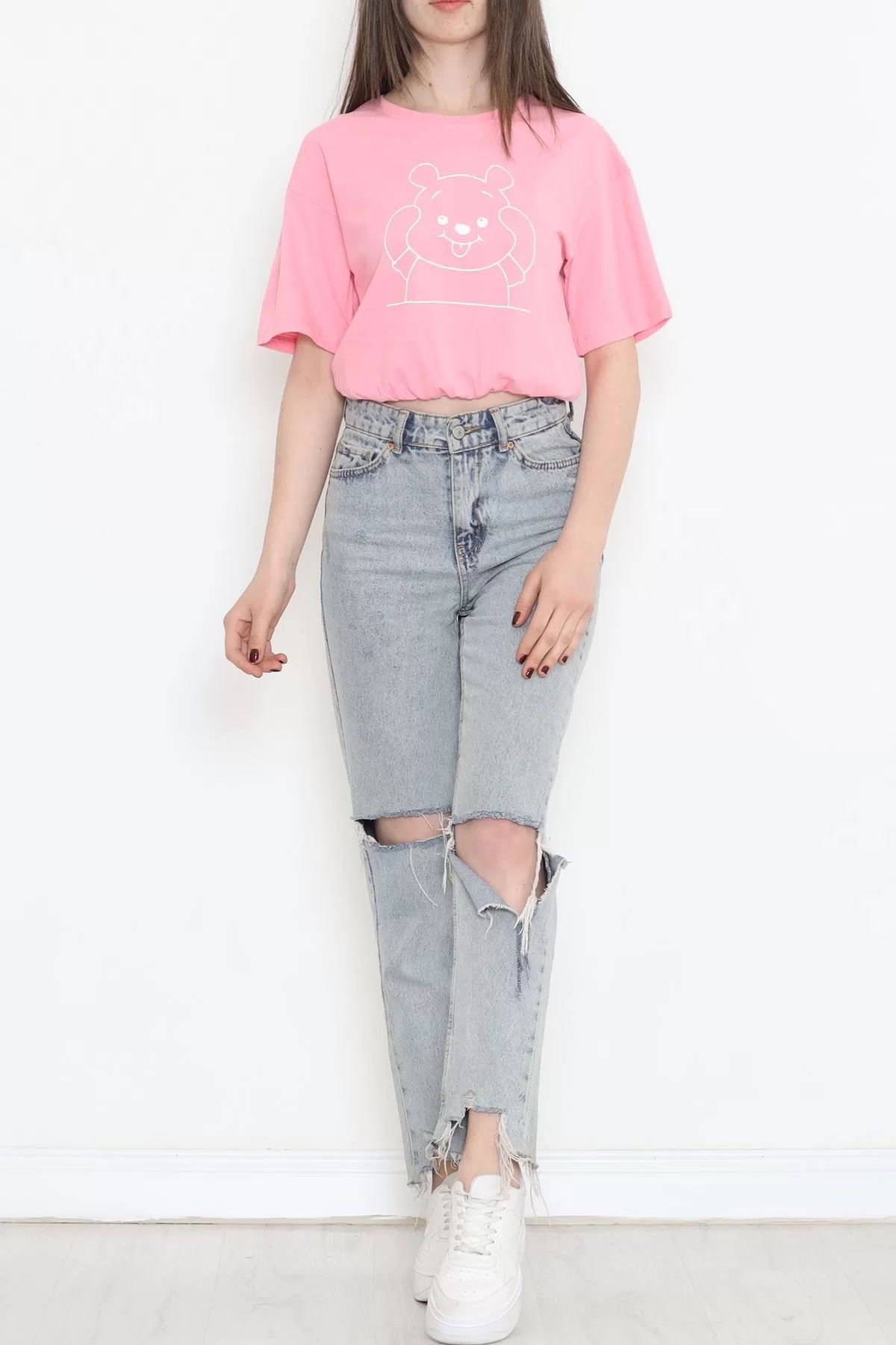 T-shirt with elastic waist Pink - 16541.1567.