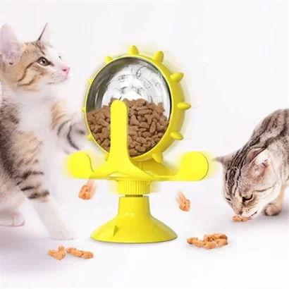 Buffer® Suction Cup Bell Interactive Rotating Rotating Food Container Colorful Fun Educational Cat Toy