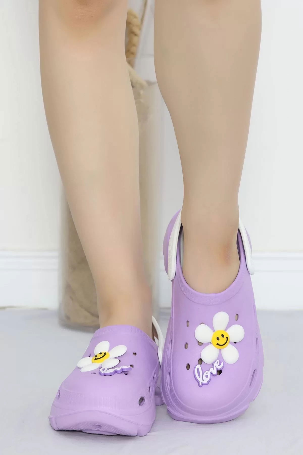 Figure Detailed Slippers Lilac - 18837.264.