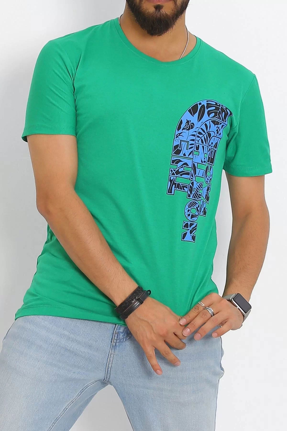 Printed T-shirt Light Green - 17376.1778.