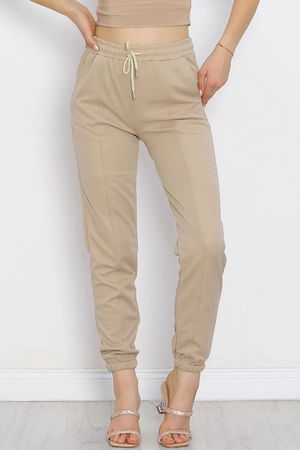 Pants with Elastic Waist Stitching Stone - 10063.1778.