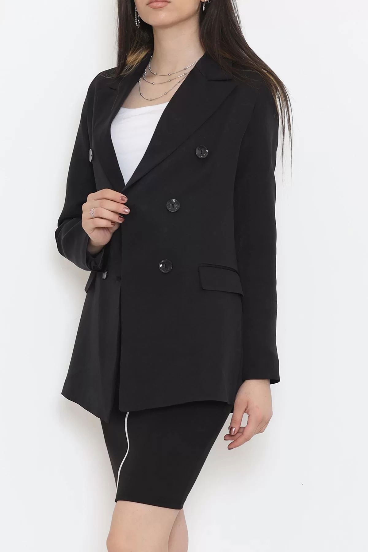 Buttoned Blazer Jacket Black - 354.1247.