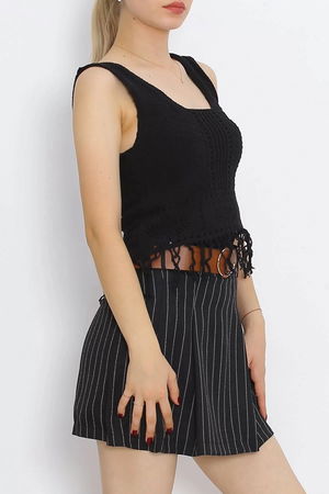 Tasseled Sweater Tank Black - 18928.1247.