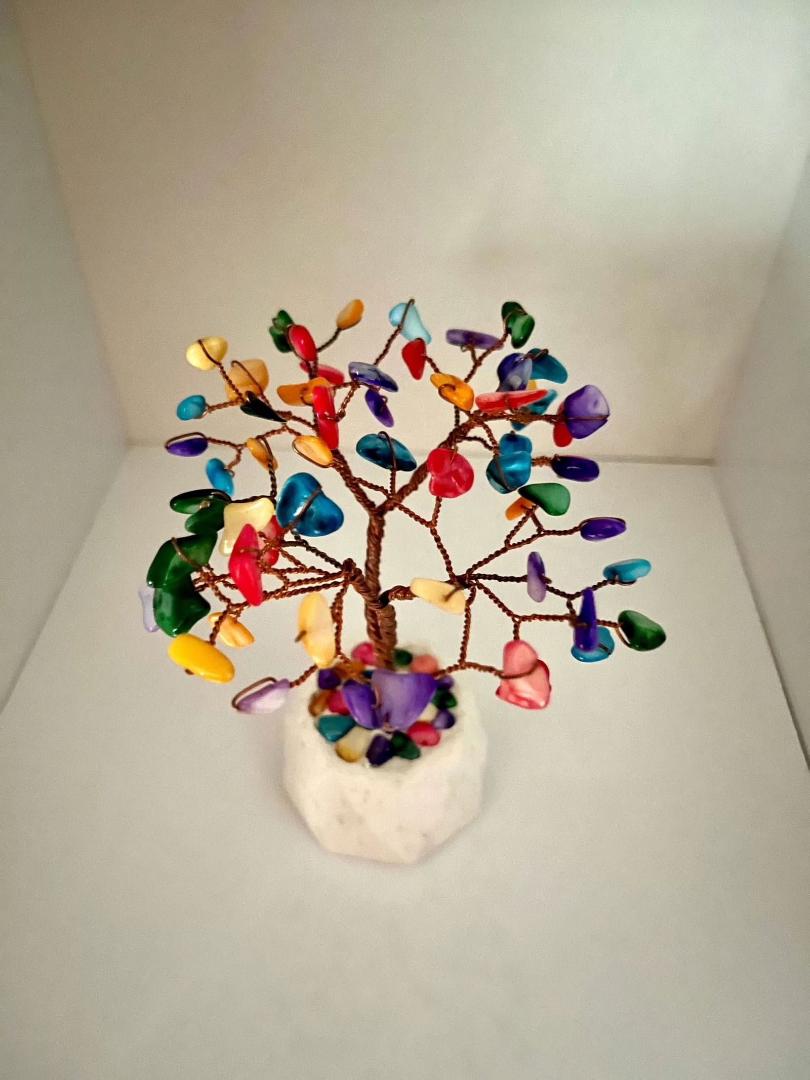 Colorful Chakra Natural Stone Tree