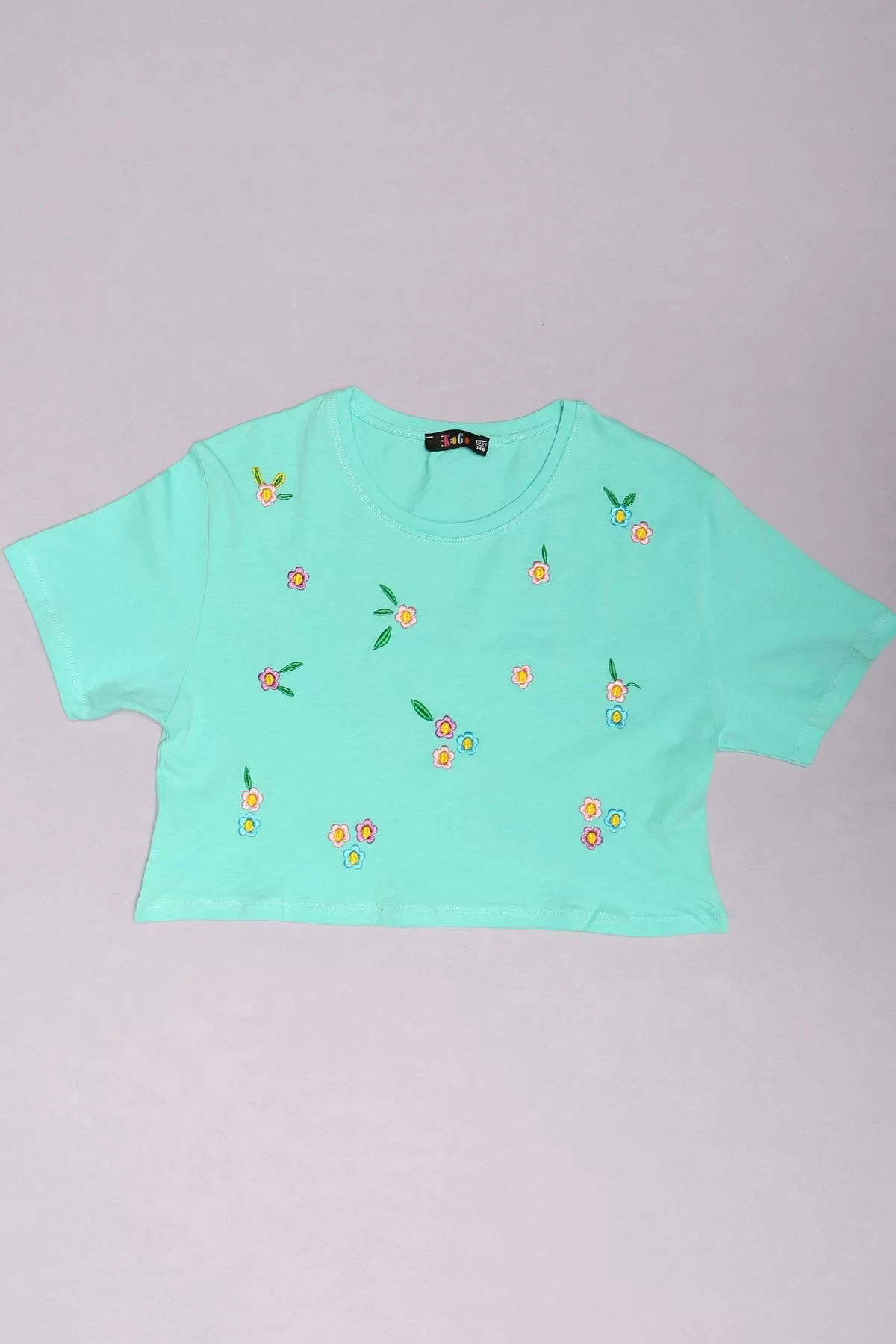 10-16 Years Embroidered Kids T-Shirt Mint - 18075.1567.