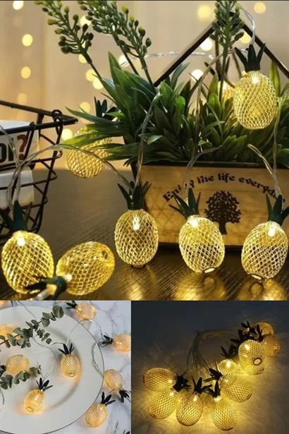 Tufeyo Decorative Battery Powered Pineapple Pineapple Battery Powered Strip Led Light (1 Meter)