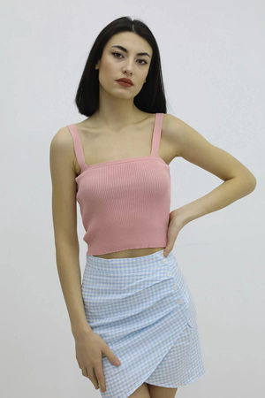 Strappy Tricot Bustier Powder - P-019917