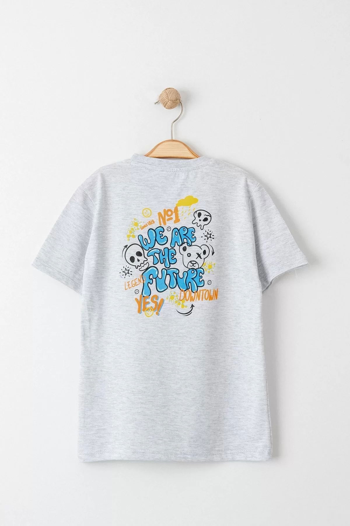 3-7 Years Printed Kids T-Shirt Gray - 224258.1576.