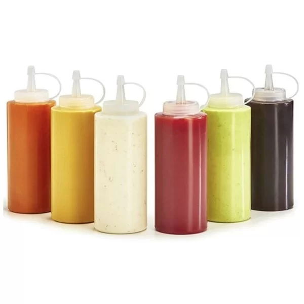 Tufeyo Transparent Covered Leakproof Oil Bottle Sauce Bottle Plastic Oil Pourer 400 Ml Ap-9028