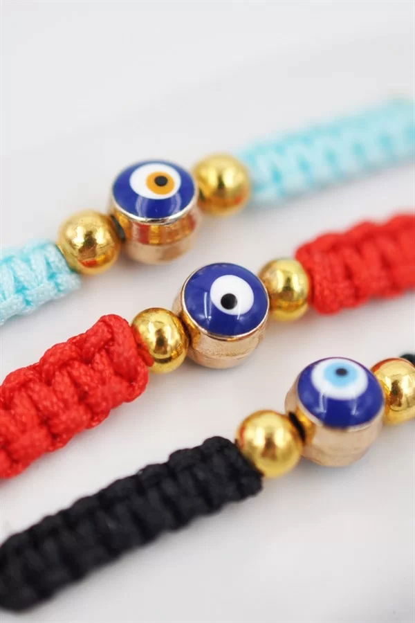 Tufeyo Evil Eye Beads Red Blue Black Color Adjustable Braided Gift Bijouterie Handmade Rope