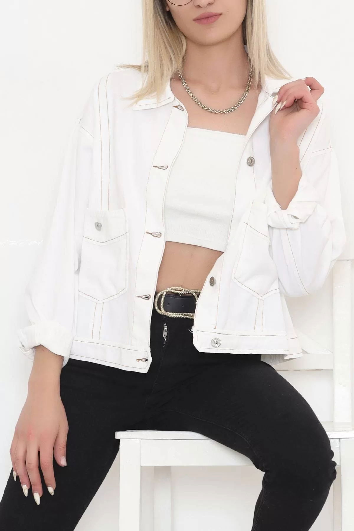 Double Pocket Jacket White - 2378.1367.