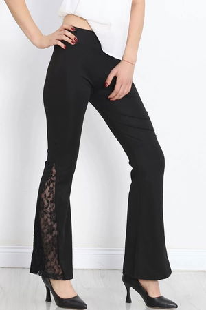 Tulle Detail Flared Leggings Black - 16811.1567.