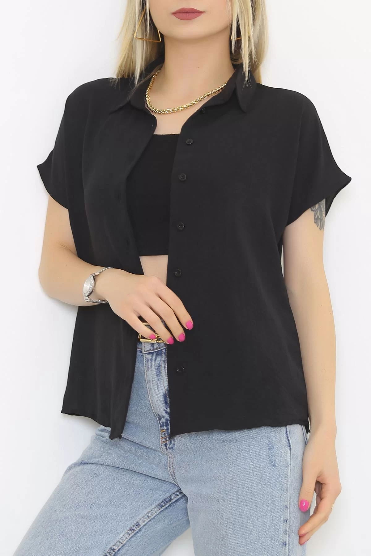 Bat Sleeve Shirt Black - 1546.1095.