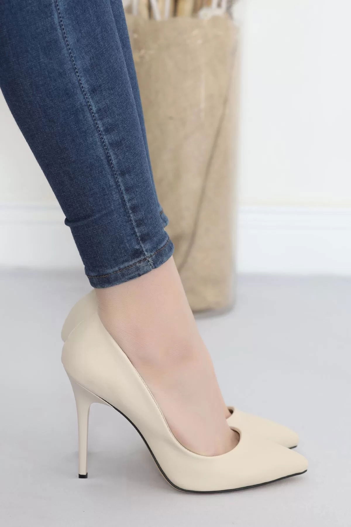 10 Cm Heeled Shoes Beige - 17348.264.