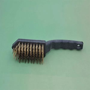 Tufeyo Metal Wire Brush Plastic Handle Rust Dirt Removal Cleaning Brush